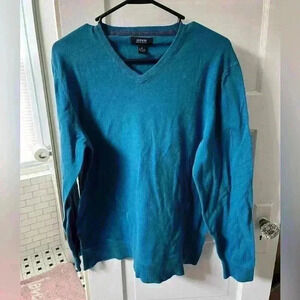 Alfani mens blue vneck sweater size medium